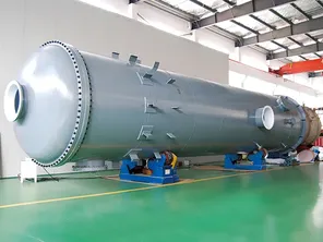 Menara asam sulfat kemurnian tinggi 2600×18000mm dilapisi PTFE