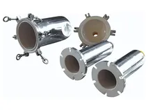 Pelapisan PFA sesuai standar sanitasi pada housing filter stainless steel untuk menahan korosi dan mempermudah pembersihan