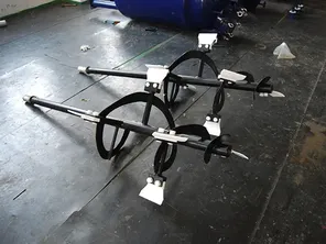 Pengaduk pelat miring dengan lining luar PTFE dan pelapisan PFA