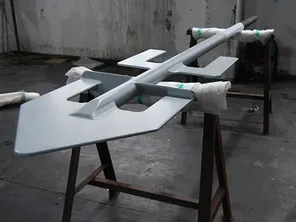 Pengaduk pencampur bahan padat tinggi dengan lining luar PTFE